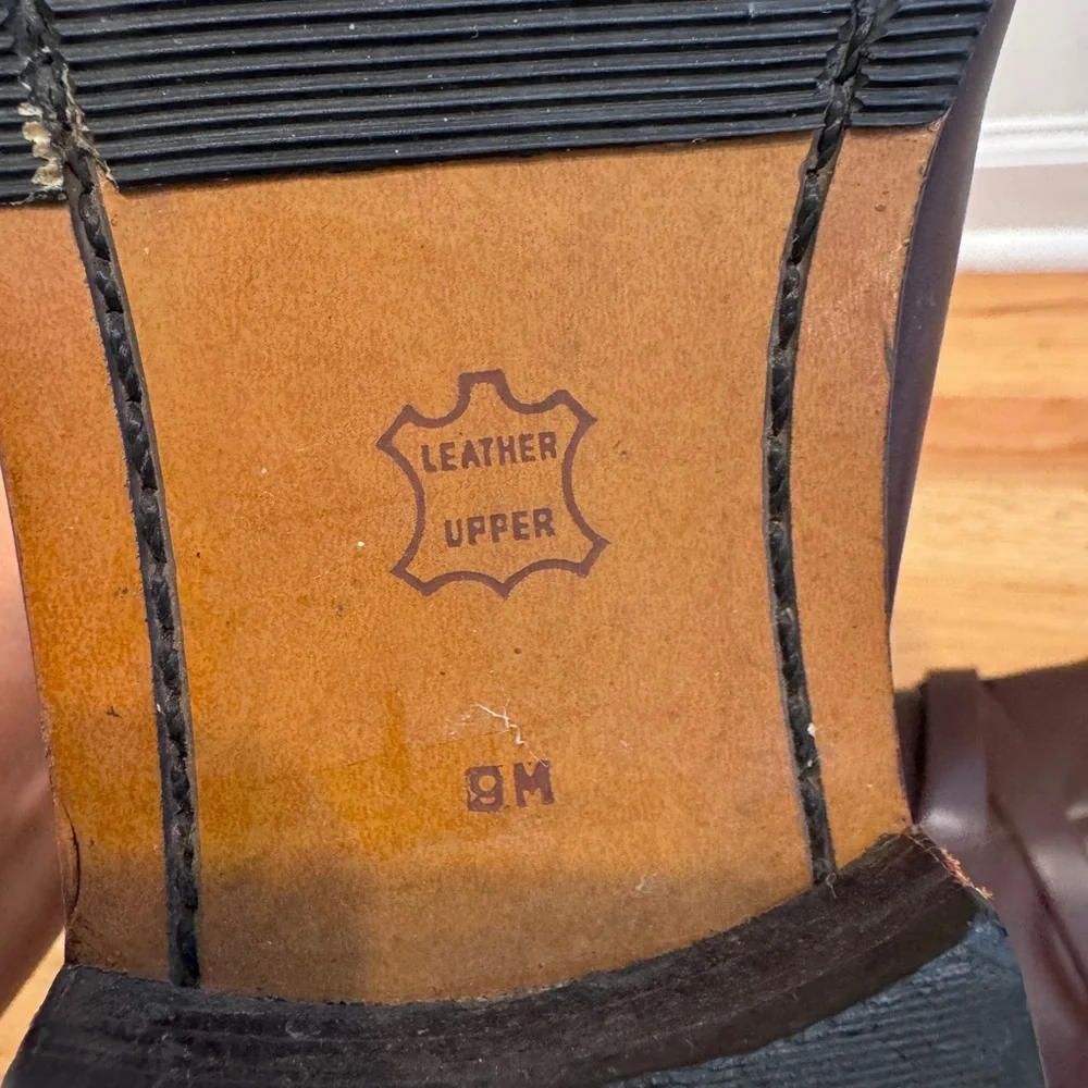 Vintage NINE WEST GISELLE TALL RIDING EQUESTRIAN horsebit BROWN LEATHER BOOTS 9M